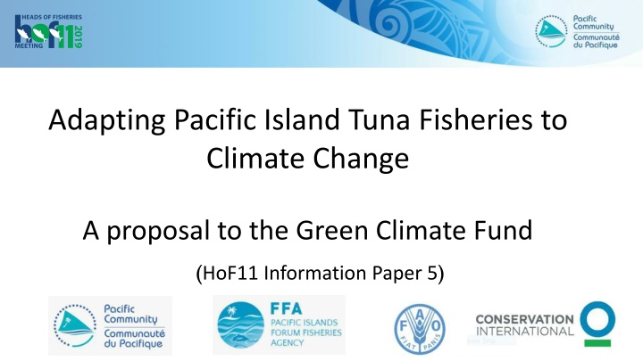Adapting Pacific Island Tuna Fisheries to Climate Change Proposal