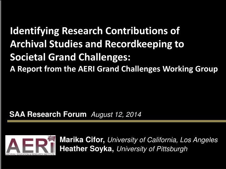 identifying research contributions of archival n.w