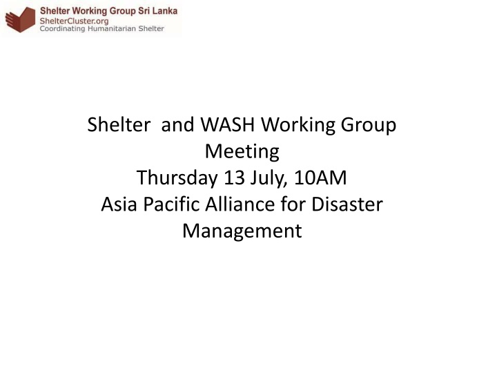 Asia Pacific Alliance for Disaster Management Meeting Highlights