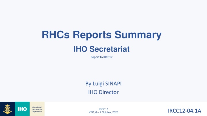 rhcs reports summary iho secretariat n.w