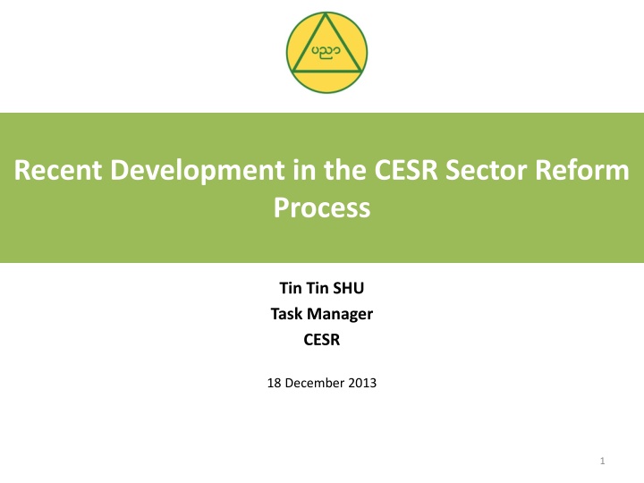 recent development in the cesr sector reform n.w