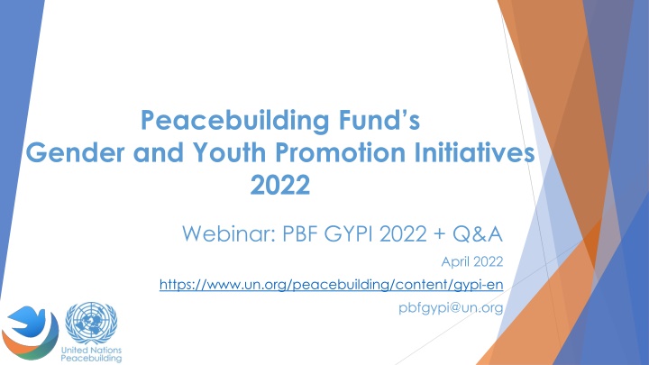 Introducing Peacebuilding Fund Initiatives 2022