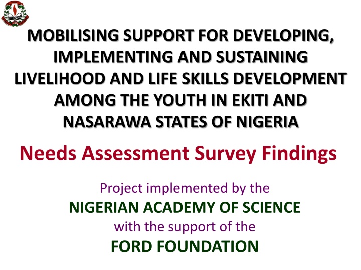 Mobilising Support for Youth Development in Ekiti and Nasarawa States