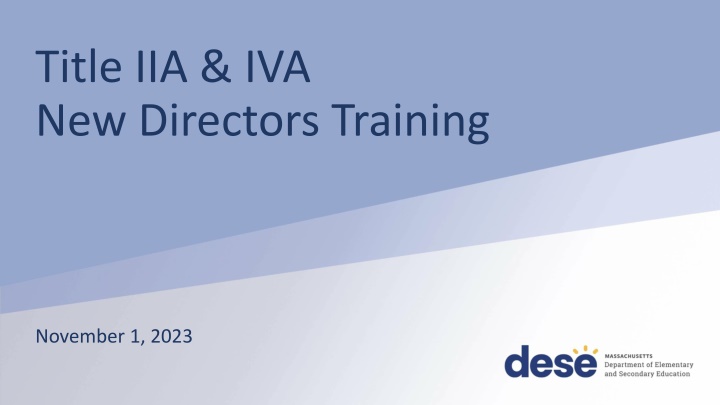 title iia iva new directors training n.w