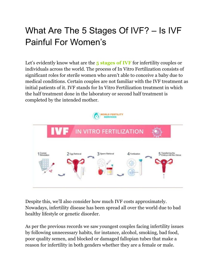 what are the 5 stages of ivf is ivf painful n.w