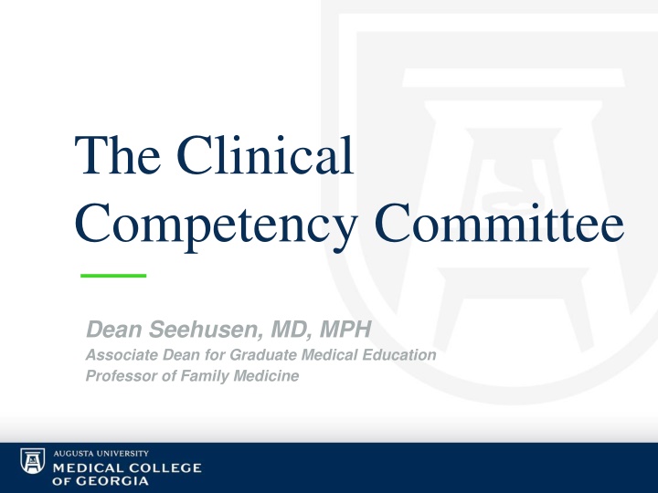 the clinical competency committee n.w