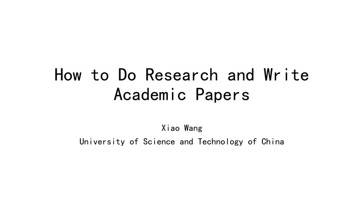 how to do research and write academic papers n.w