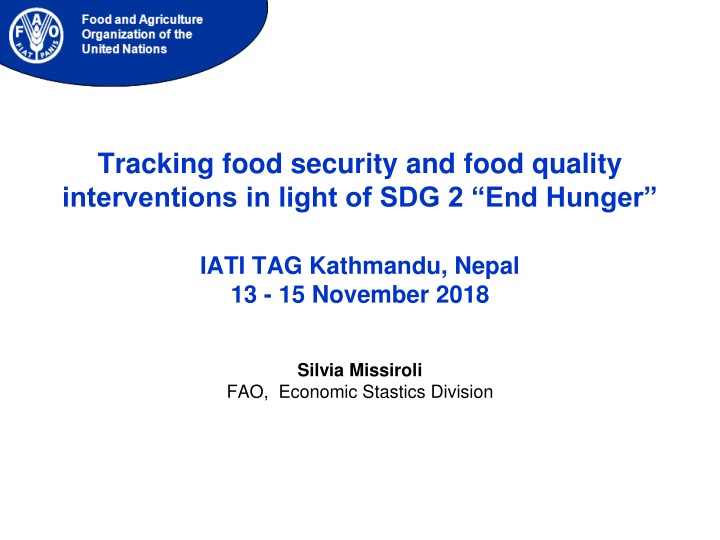 tracking food security and food quality n.w