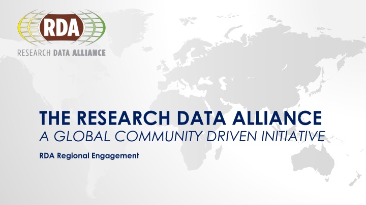 the research data alliance a global community n.w