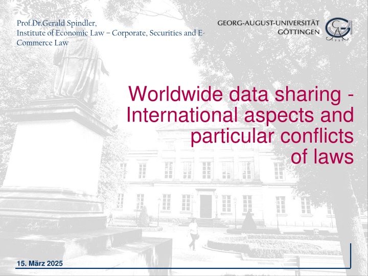 International Aspects of Worldwide Data Sharing