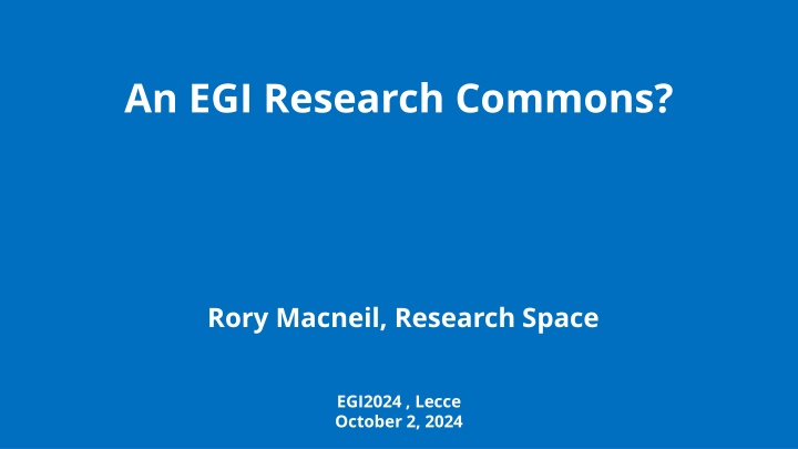 an egi research commons n.w