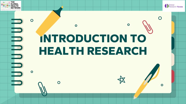 Introduction to Health Research Topics Formulation and Characteristics