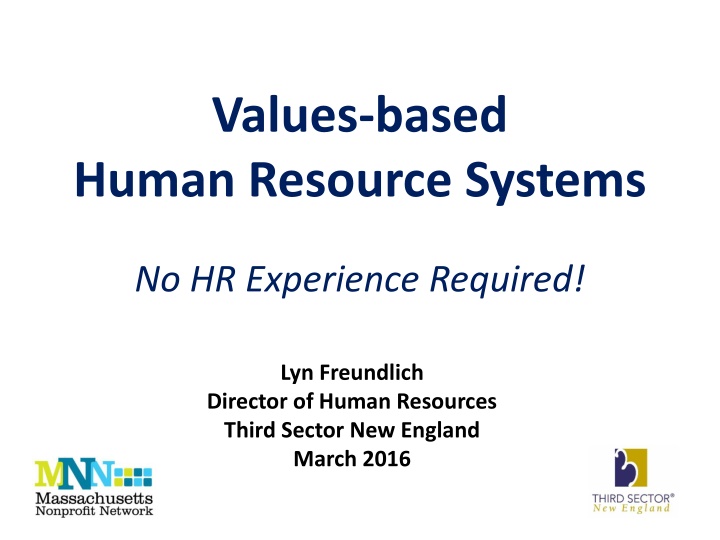values based human resource systems n.w