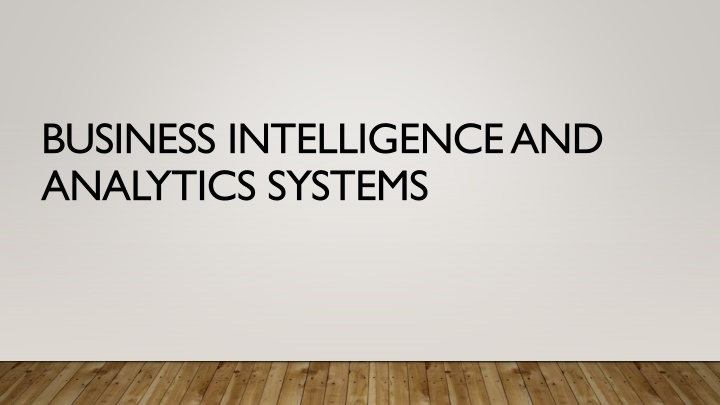 Introduction to Business Intelligence and Analytics