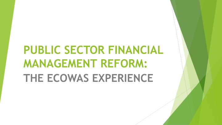 ECOWAS Financial Management Reforms