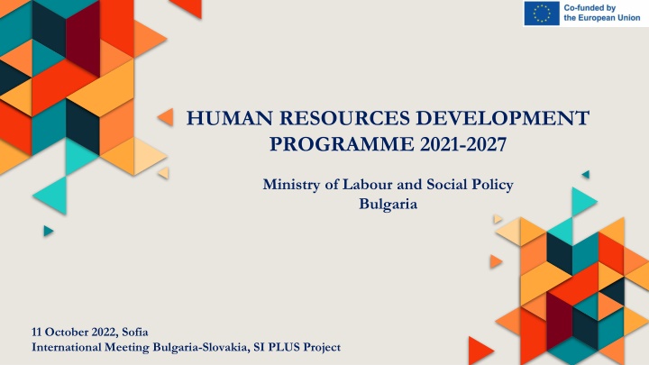 Human Resources Development Programme 2021-2027 Bulgaria