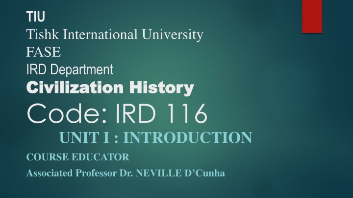 Civilization History Overview