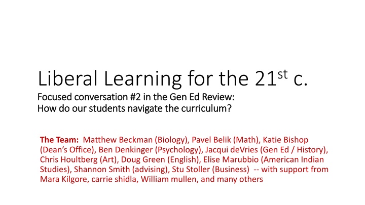 liberal learning for the 21 st c focused n.w