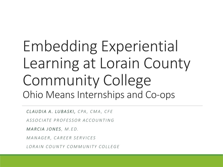 Experiential Learning at Lorain County Community College