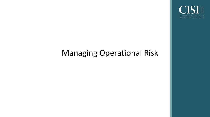 managing operational risk n.w