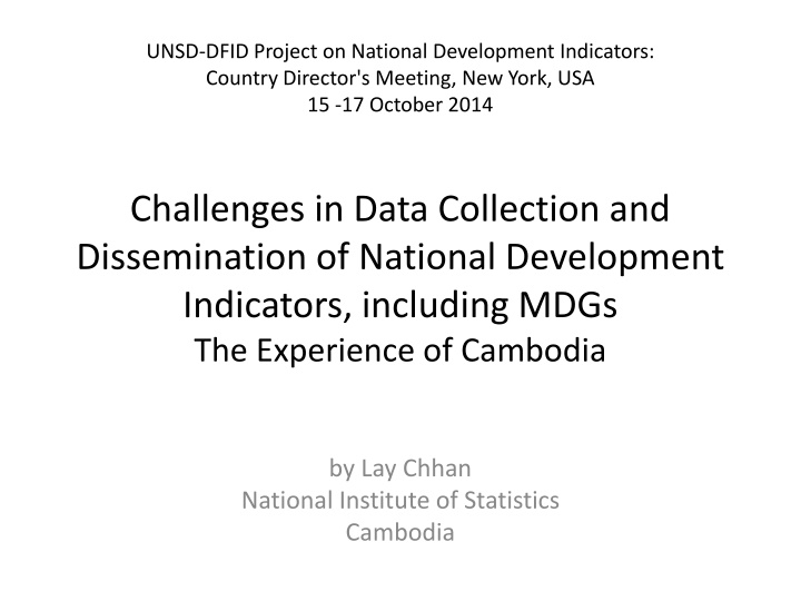 unsd dfid project on national development n.w