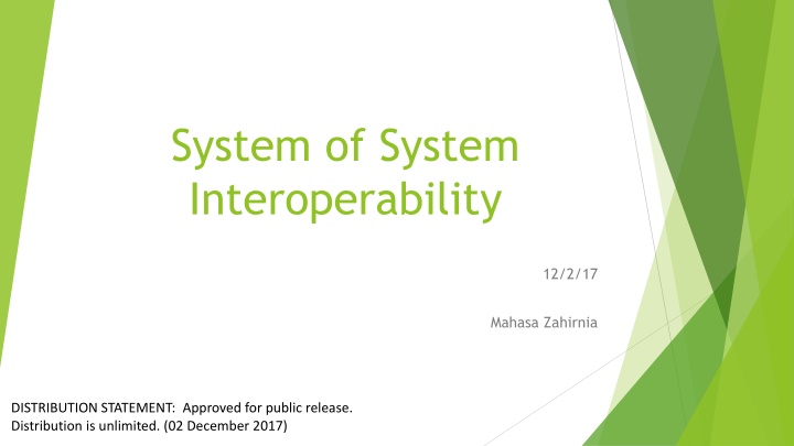 System of System Interoperability Overview