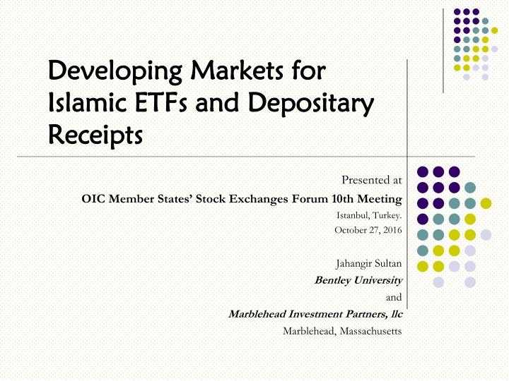 developing markets for developing markets n.w
