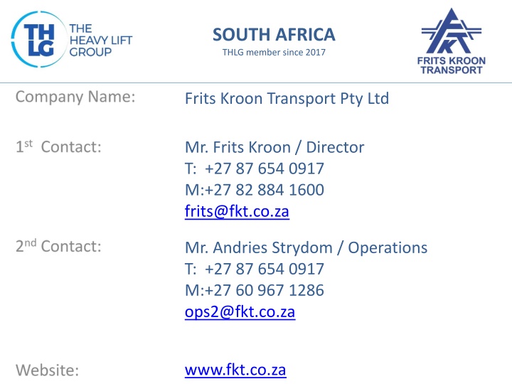 south africa thlg member since 2017 n.w