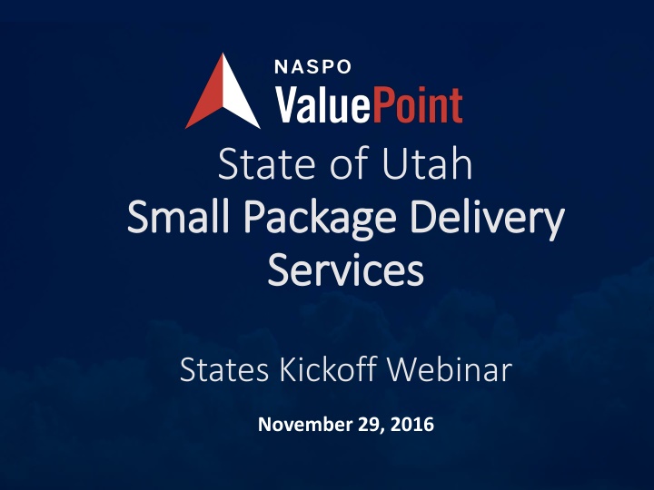 State of Utah Small Package Delivery Services Kickoff