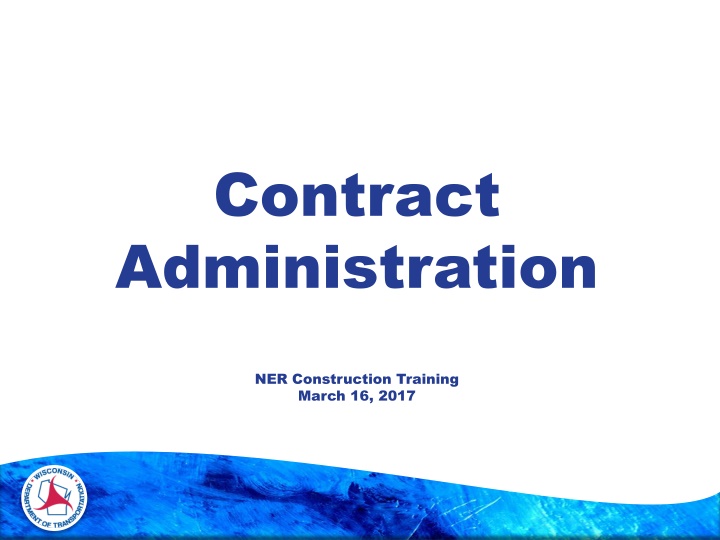 Contract Administration Training Guidelines