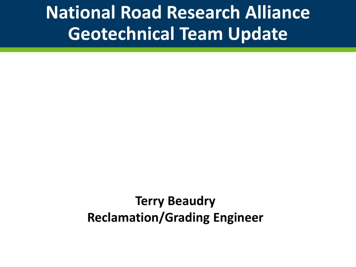 national road research alliance geotechnical team n.w