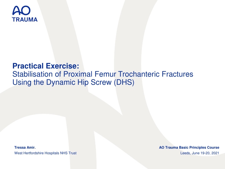 practical exercise stabilisation of proximal n.w