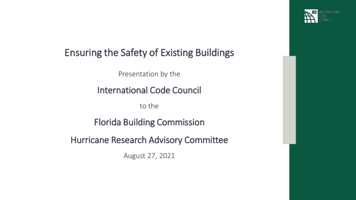 Ensuring the Safety of Existing Buildings Presentation