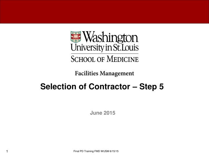 selection of contractor step 5 n.w