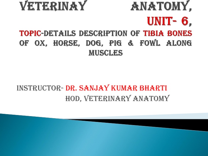 instructor dr sanjay kumar bharti hod veterinary n.w