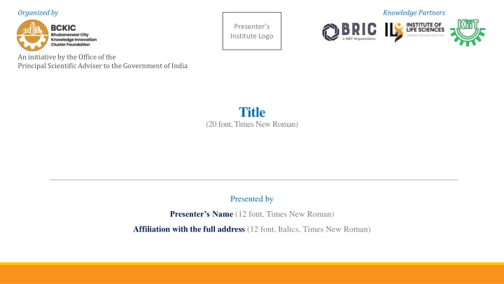 Presenting Innovation in Partnership with Government of India