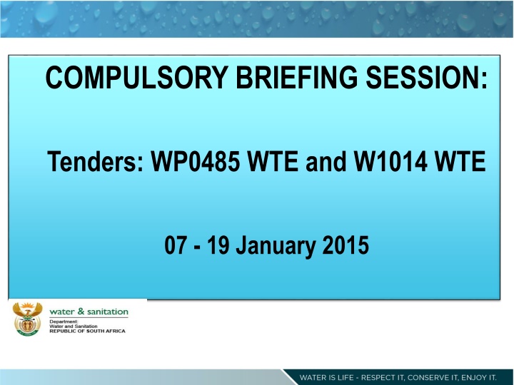 Department of Water and Sanitation Overview