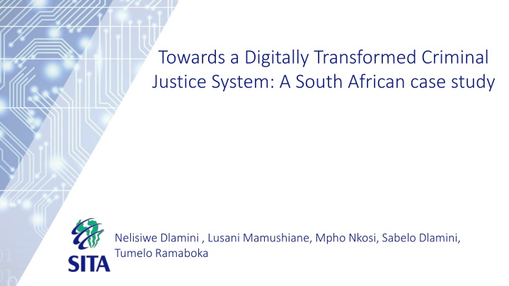 South African Criminal Justice System: Digital Transformation Case Study