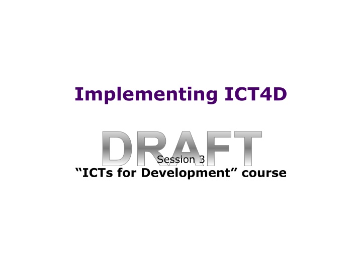 implementing ict4d n.w