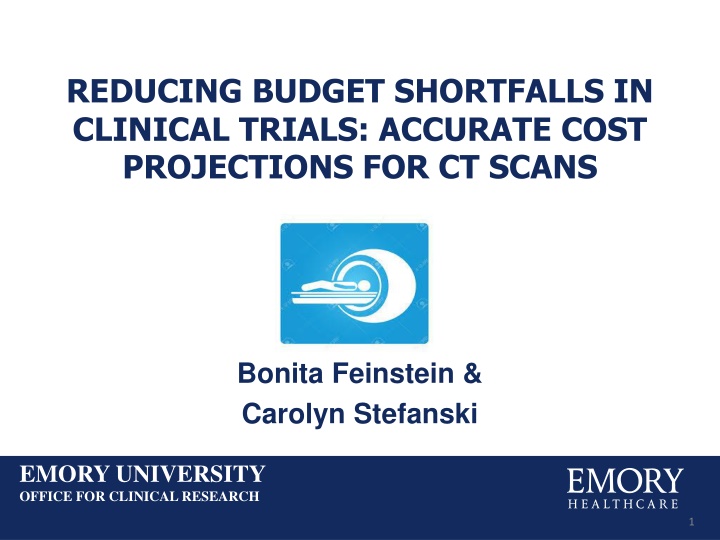 Accurate Cost Projections for CT Scans in Clinical Trials