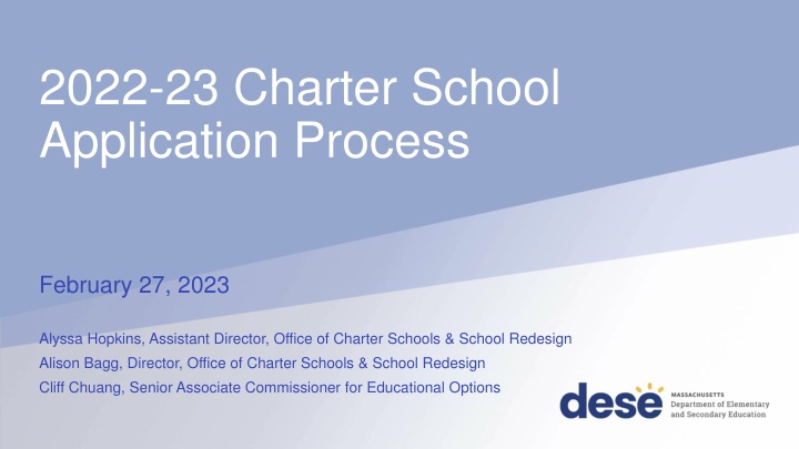 Charter School Application Process Overview