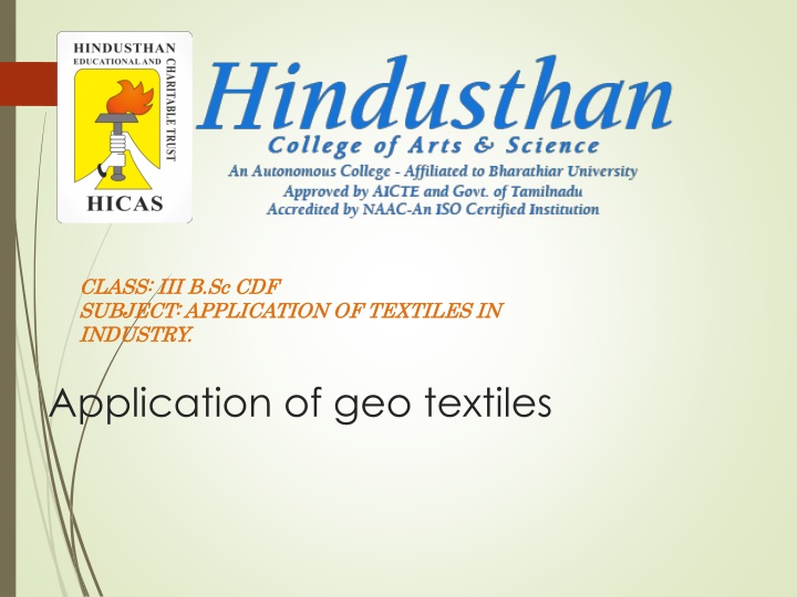 Application of Geotextiles in Industry