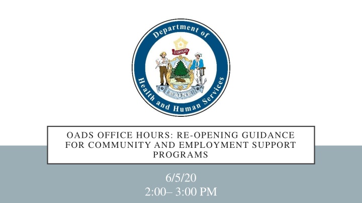 Re-Opening Guidance for Community and Employment Support Programs
