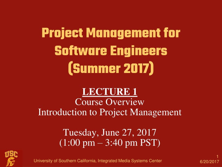 Software Development Project Management Overview