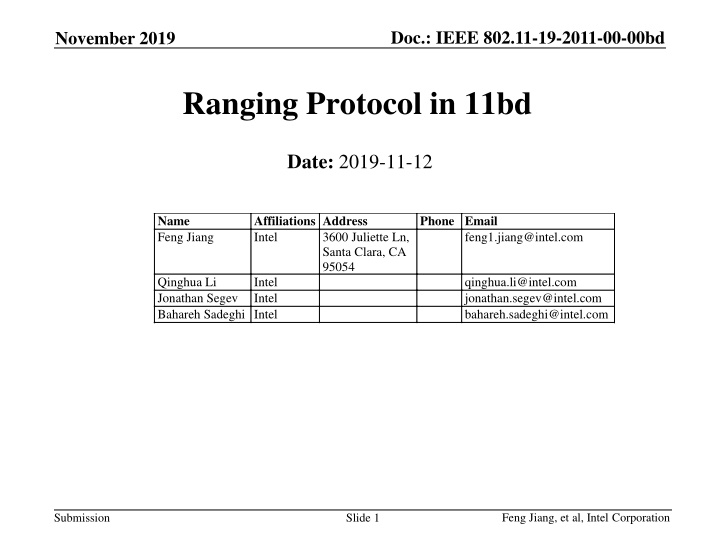 Ranging Protocol Overview
