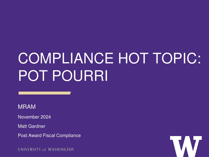 compliance hot topic pot pourri n.w