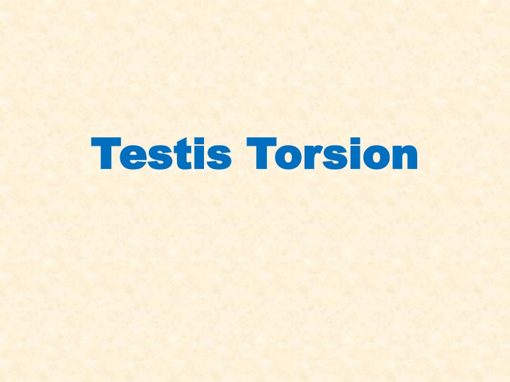 Testis Torsion: Causes, Symptoms & Diagnosis