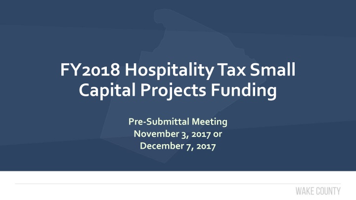 fy2018 hospitality tax small capital projects n.w