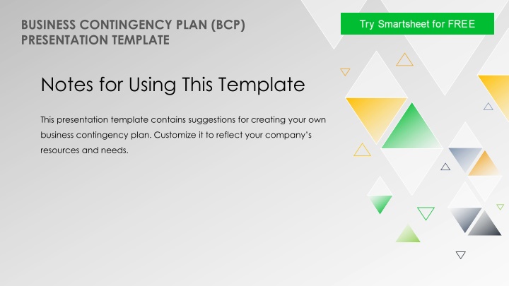 Business Contingency Plan Presentation Template