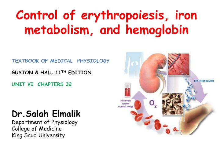Regulation of Erythropoiesis, Iron Metabolism, and Hemoglobin